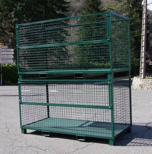 Rack-Caisse grillagé gerbable Modène